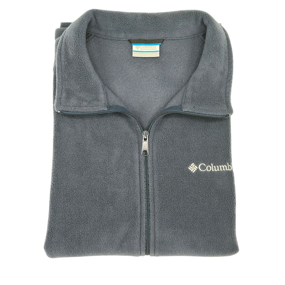 Columbia Mens Cathedral Peak II Fleece Sleeveless Vest Navy Blue XL - Picture 2 of 8